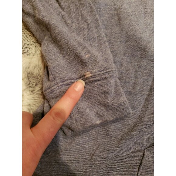 Victoria Secret LOVE Full Zip Hoodie Med Navy Blue Pockets Activewear Angels - Picture 7 of 8